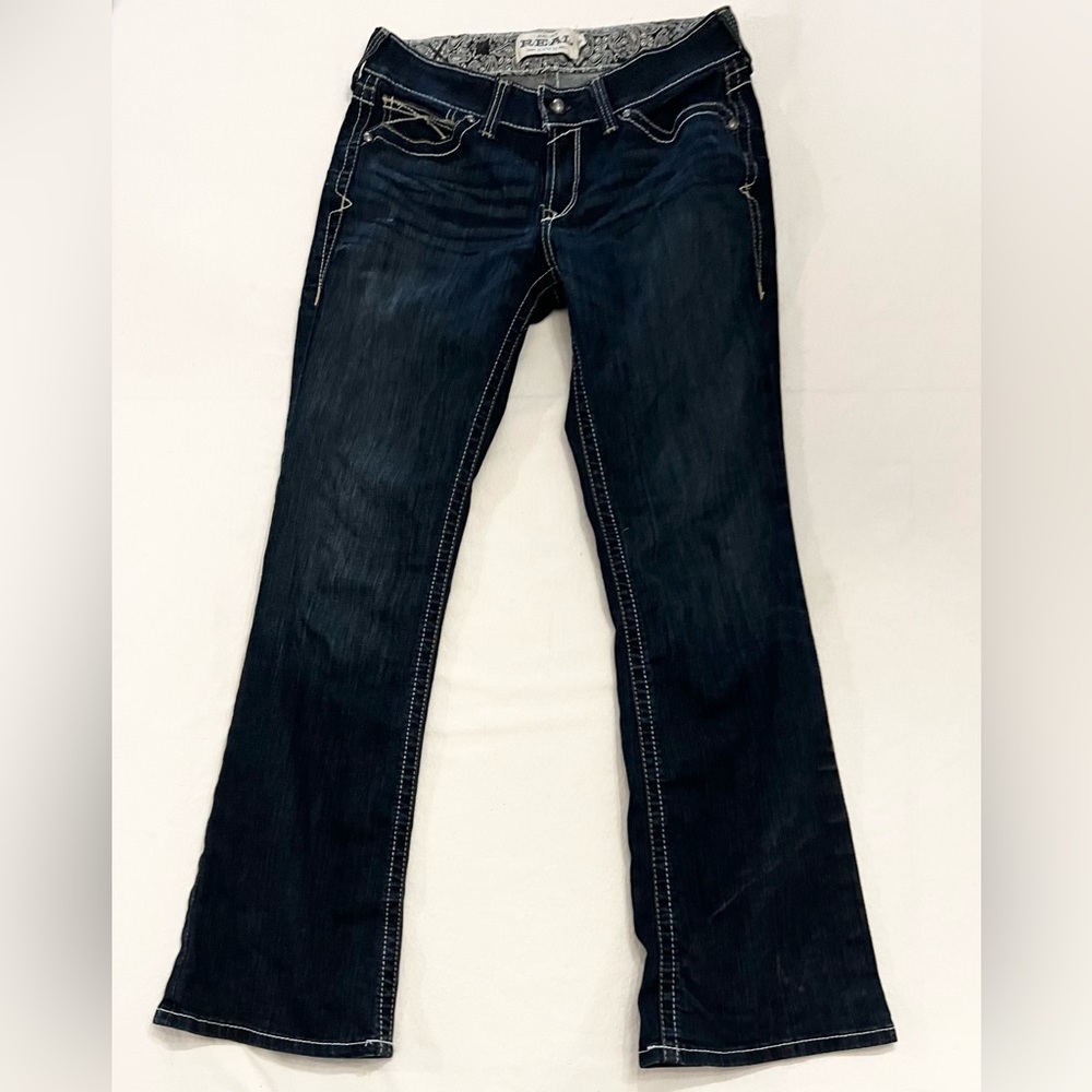 Dark blue flared bootcut jeans